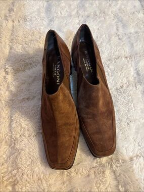 Brown Suede Slip-On women's Dress Shoes
